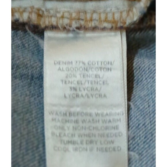 LOFT 16 33 Velvet Stripe Skinny Jeans Raw Hem Y2K Balletcore Soft Grunge - Picture 10 of 10